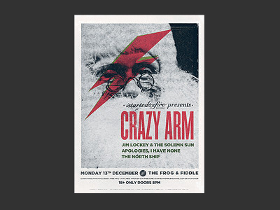 Crazy Arm Full poster red santa texture type