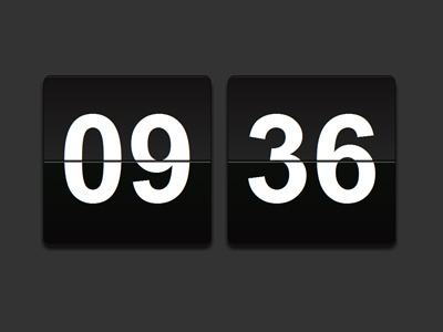 CSS3 Flip Clock Look