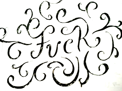 fuck hand lettering typography