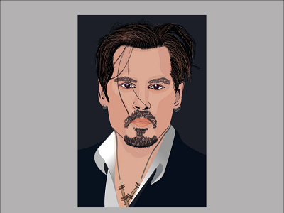 Vector Image of Johnny Depp