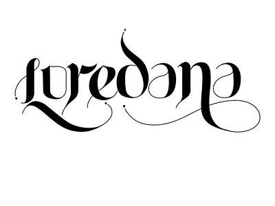 Loredana - Calligraphy art calligraphy design handwritten illustration lettering