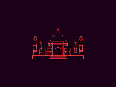 Tajmahal icon minimalist monuments