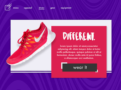 Product home page mockup homepage mockup shoes webdesign