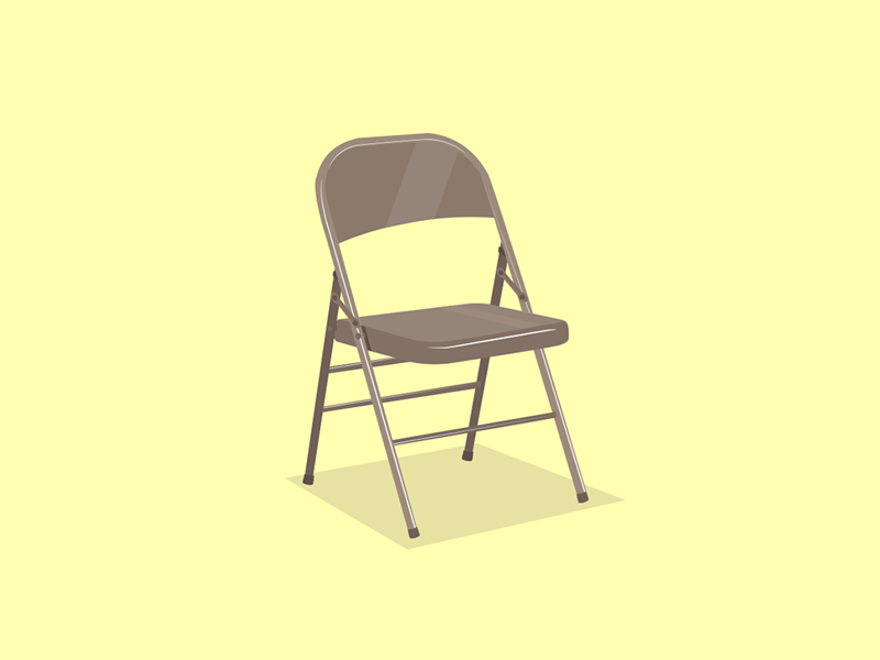 Steel Chair - illustration by Vijayaraj | W:+919176590665 on Dribbble