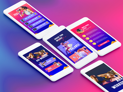 Workout App Screens app design colorfull app mobile app ui ui design workout app