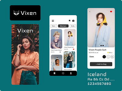 Vixen app cloth cloths app commerce e com mobile shoppping