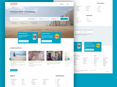 Logeren in Vlaanderen Vakantieland sketchapp design clean desktop ux ui interface