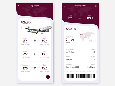 Daily UI Challenge: Day5 - Boarding Pass App UI