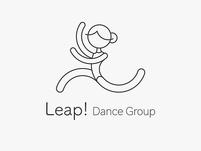 Logo Process - Leap! dance dancing identity illustration jump leap logo logotype process
