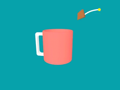 Cuppa! 2d 3d after effects animation brew cinema 4d cup gif mograph motion mug tea