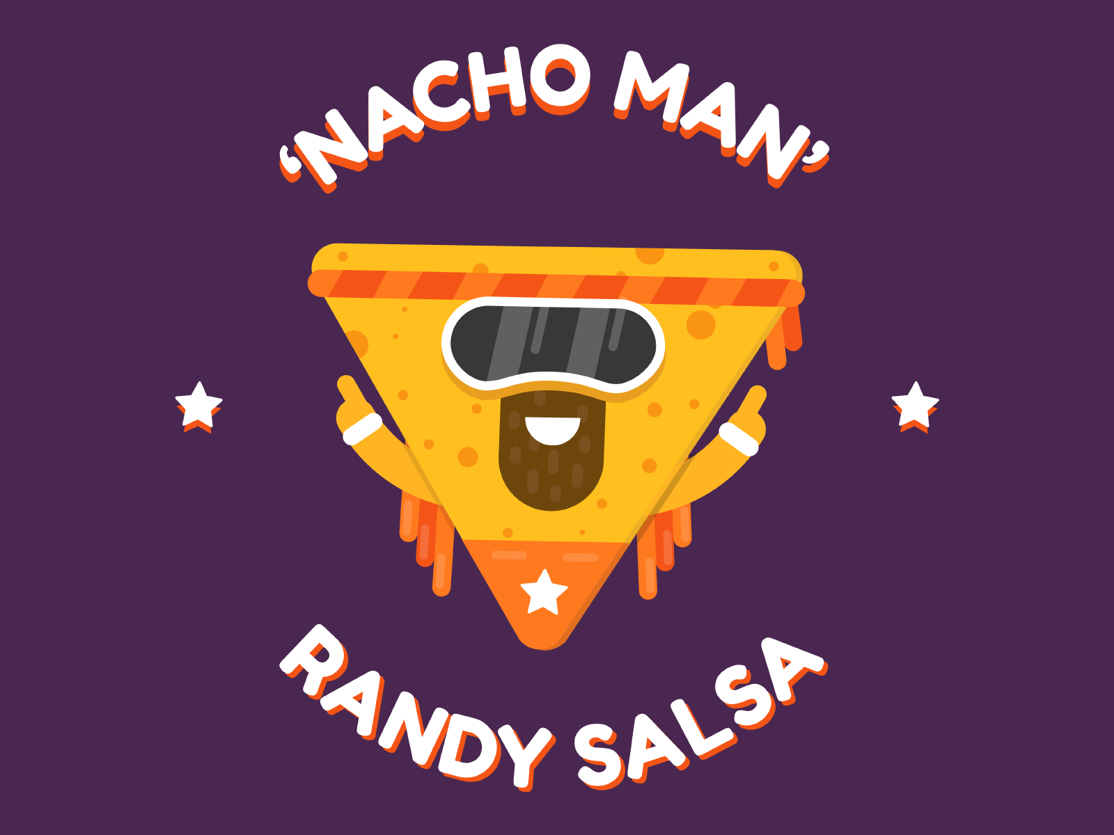 'Nacho Man' Randy Salsa 2d vector character crisp design illustration illustrator macho macho man nacho randy savage salsa savage vector wrestling wwe wwf