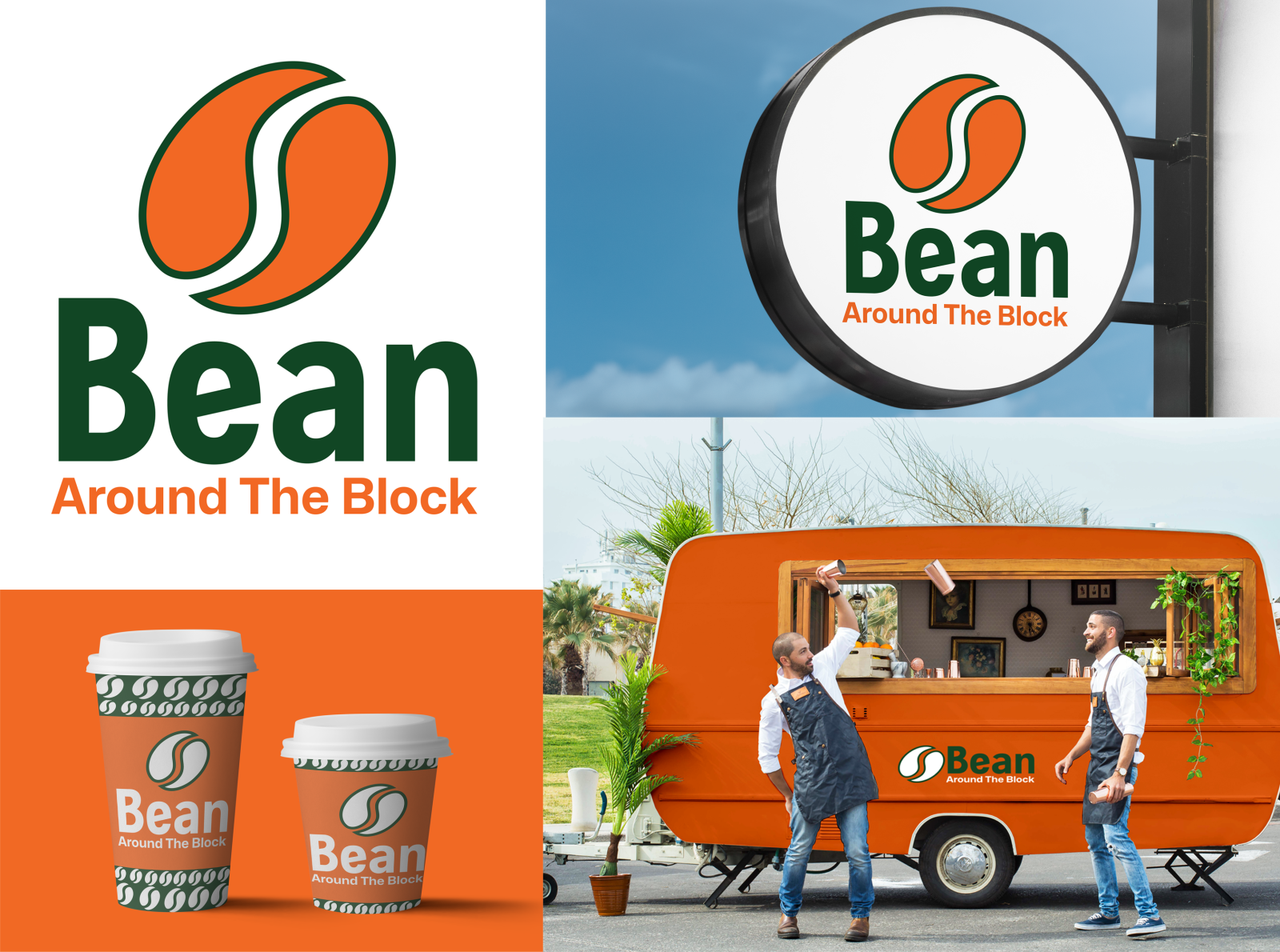 Bean around the block logo and branding by CSD Studio on Dribbble