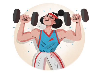 strong women branding comic conceptart design digitaldrawing drawing heavy illustration muscles sport strong women
