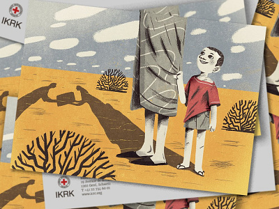 IKRK card charity comic help icrc ikrk postcard