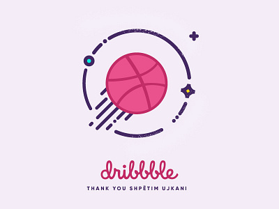 Hello Dribbble! It is my first shot! clean debut dribbble first shot hello line ui