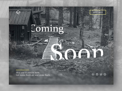 #02 - Daily UI Challenge - Coming Soon page challenge coming soon daily dailyui forest hut nordic page ui ux web woods