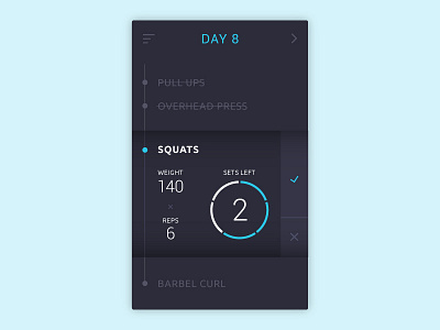 #08 - Workout Tracker - Daily UI fitness gym tracker training ui weightlifting workout