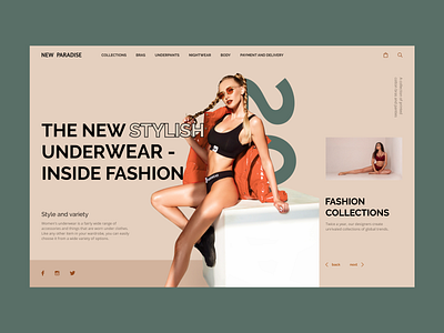 NEW PARADISE collection fashion fashion design luxury minimal online shop sale style ui ux visual design webdesig website women fashion