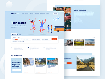 Air And Bus Tours - Website Design agency airtoure bustour clean design flight homepage nature tour tourism tourist travel travel web travelagency traveling travelling ui design ui ux webdesign website