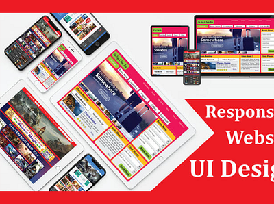 Responsive Website Design Image design graphic design illustration ui we