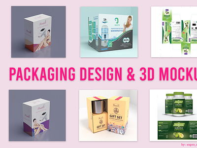 Packaging Design 3d Rendering and Visualization.