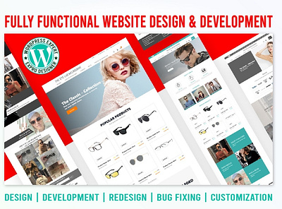 Fully Functional Website Design & Development branding design ecommerce website graphic design illustration ui website design website development