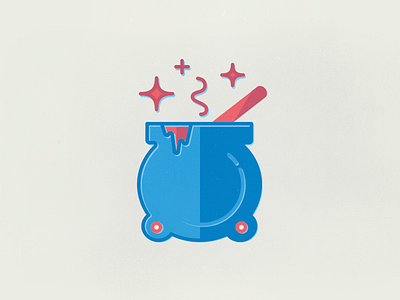 Melting Pot.. flat icon illustration pot