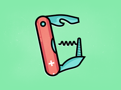 G - 36 Days of Type 36days g 36daysoftype flat gif iilustration knife lettering swissarmy type typography