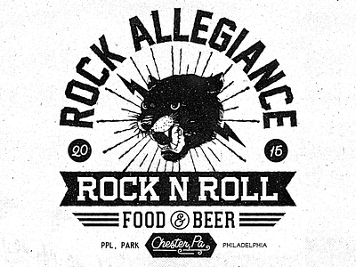 Rock Allegiance Fest chester design festival panther philadelphia rock tshirt