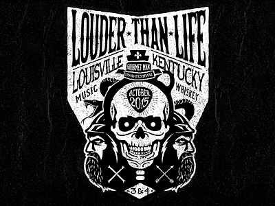 Louder Than Life Fest bikers bourbon design festival kentucky louisville rock skull snake tshirt