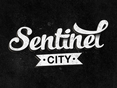 Sentinel script logo apparel clothing hand drawn lettering logo script texture type typography