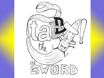 Stabby the little sword idea ink inktober oddman shirt stab sword t