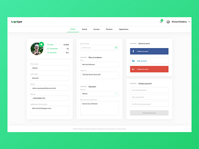 Daily UI challenge #06 — User Profile