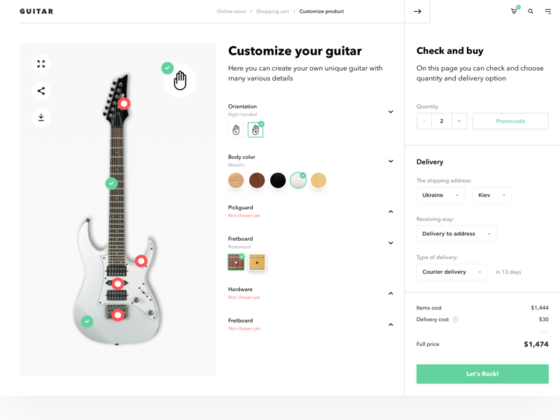 Daily UI challenge #33 — Customize Product customize customizeproduct product ux ui design web uidesign uichallenge userinterface userexperience dailyui