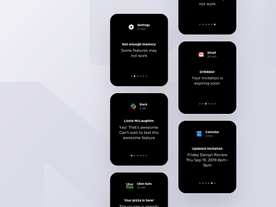 Daily UI challenge #49 — Notifications 49 apple black challenge daily daily49 dailyui dark design interface notification product sketch smart smartwatch ui uiux ux vector watch