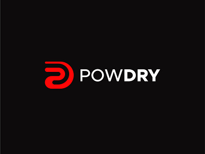 PowDry - Logo Design abstract app branding clean creative logo design flat geometric identity logo