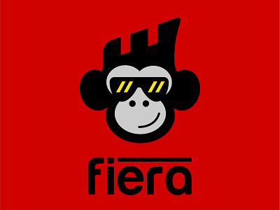 FIERA - Logo Concept animal logo brand brand identity character concept funny glasses hairstyle mascotlogo monkey style