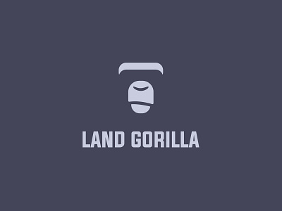 Land Gorilla - Logo Design abstract animal logo app branding clean creative logo data flat gorilla icon identity design illustration logo minimalistic logo simple design technology ui vector