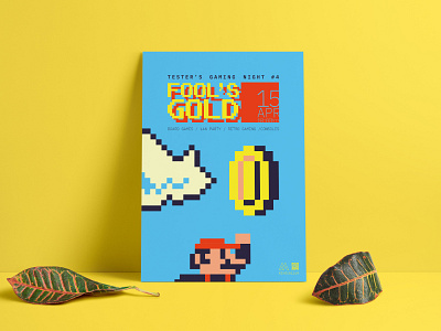 fools gold cloud coin fanart gaming illustration mario bros poster