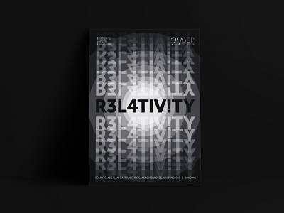 R3L4TIV!TY gaming poster poster series relativity typography