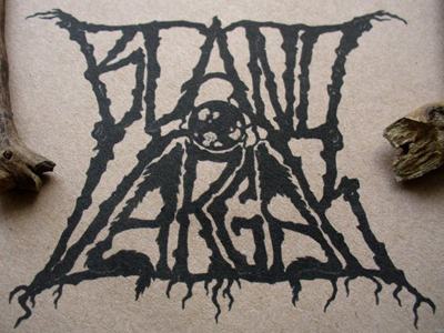 Bland Vargar Logo black metal hand drawn logo print recycled paper