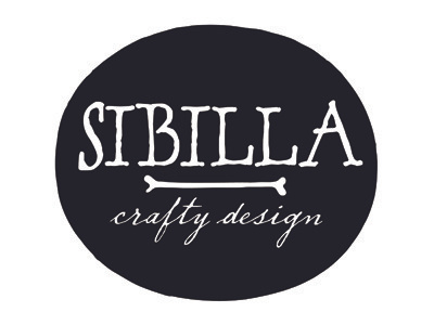 Sibilla Crafty Design - Logo black and white hand drawn handwritten type logo