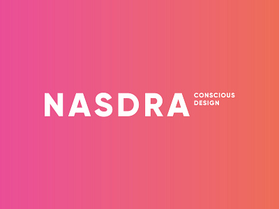 Logo for NASDRA Conscious Design brand identity branding design logo nasdra pink