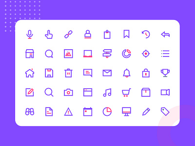 Antarmuka Two Color UI element 1 design graphic header icon icon design icon pack icon set iconography icons illustration mail marketing onboarding ui userinterface website
