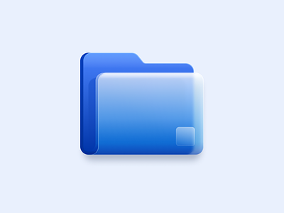 Folder App Icon 3d application branding flat folder graphic design header icon illustration logo mail ui website
