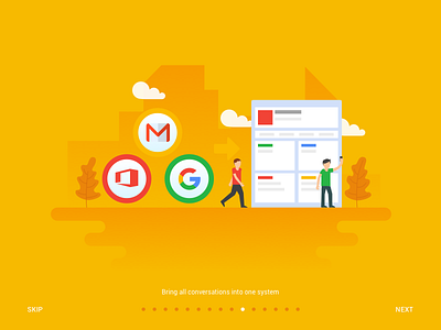CRM Web App Onboarding - Conversation campaign crm dashboard flat gmail graphic mail marketing onboarding