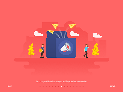 CRM Web App Onboarding - Email Campaign campaign crm dashboard flat gmail graphic mail marketing onboarding
