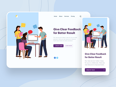 Give Feedback Illustration Website Header