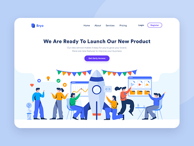 Launch Page Illustration