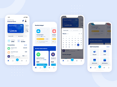 Banky - Dashboard Design android app app design application banking branding calendar dashboard design icon illustration ios marketing onboarding payment ui ui kit ux